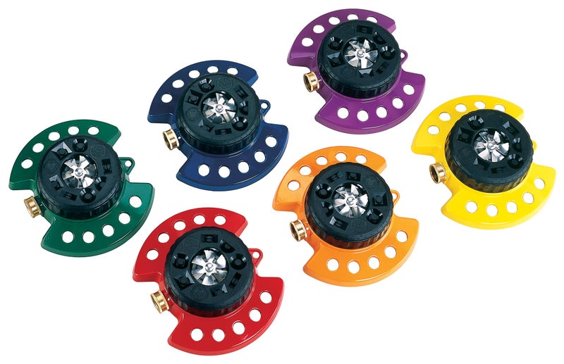 Dramm Duty Metal Base  Red 15021 ColorStorm 9-Pattern Premium Turret Sprinkler with Heavy-D - Image 4